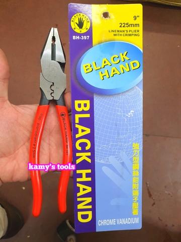 KÌM ĐIỆN BLACK HAND BH-397 9 INCH BẤM COS 1.25-8MM2 (KỀM ĐIỆN, KIỀM ĐIỆN)