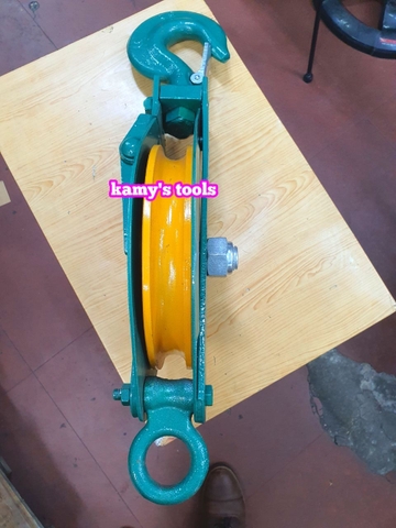 Ròng rọc đơn 5 tấn, puly sắt đơn 5 tấn 10 inch 250mm, puly 1 rãnh 5 tấn