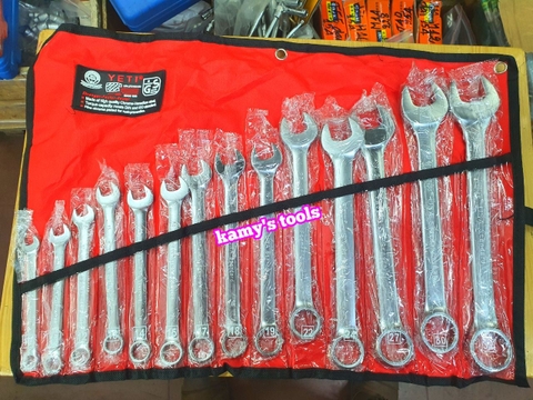 Bộ Cờ Lê Vòng Miệng Yeti 14 Cái 10-32mm Nặng Khoảng 2929g, Bộ Chìa Khóa Vòng Miệng Yeti