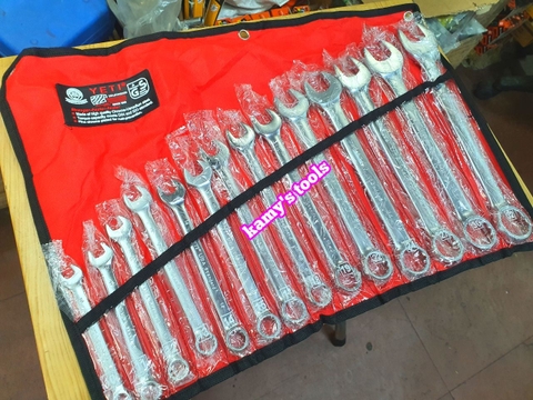 Bộ Cờ Lê Vòng Miệng Yeti 14 Cái 10-32mm Nặng Khoảng 2929g, Bộ Chìa Khóa Vòng Miệng Yeti