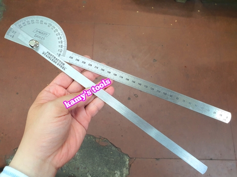 Thước Đo Góc 180 Độ Được Làm Từ Thép Không Gỉ Cmart Model D0025