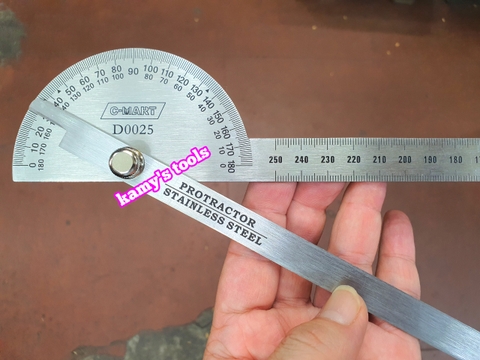 Thước Đo Góc 180 Độ Được Làm Từ Thép Không Gỉ Cmart Model D0025