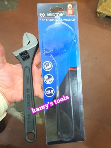 Mỏ Lết 8 Inch 200mm Kingtony 3611-08P và 10 inch 250mm 3611-10P Xi Đen