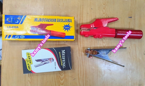 Kìm hàn cán gỗ 600a LS-600A và kìm kẹp mát mass 300a