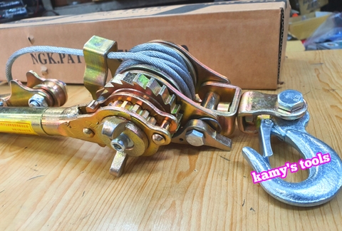 Kích Căng Cáp Psk 1 Tấn 1.5 tấn 2 tấn Chiều Dài Cáp 1 Mét (Pa Lăng Lắc Cáp, Lắc Cáp)