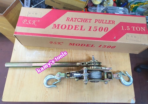 Kích Căng Cáp Psk 1 Tấn 1.5 tấn 2 tấn Chiều Dài Cáp 1 Mét (Pa Lăng Lắc Cáp, Lắc Cáp)