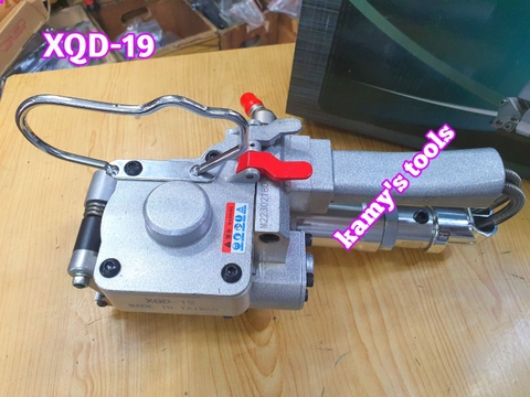 Máy đóng đai siết đai nhựa dùng khí nén pp pet 13-19mm XQD-19, siết hàn cắt 3 trong 1