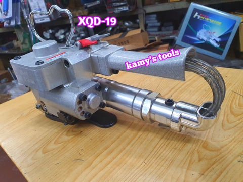 Máy đóng đai siết đai nhựa dùng khí nén pp pet 13-19mm XQD-19, siết hàn cắt 3 trong 1