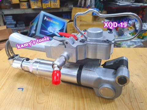Máy đóng đai siết đai nhựa dùng khí nén pp pet 13-19mm XQD-19, siết hàn cắt 3 trong 1