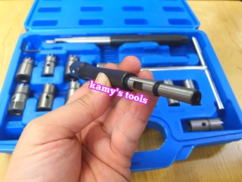 Bộ dụng cụ vệ sinh sam béc dầu, làm sạch lỗ kim phun máy dầu diesel 17 chi tiết Trigoldte