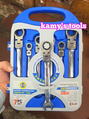 Bộ 7 cờ lê gật gù tự động chính hãng CMART T0009, cờ lê tự động lắc léo