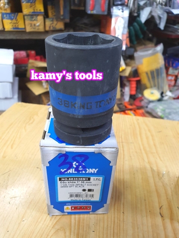 Đầu tuýp đầu khẩu đen dài lục giác dài 80mm Kingtony 1 inch 36mm 38mm 41mm 883536M 883538M 883541M