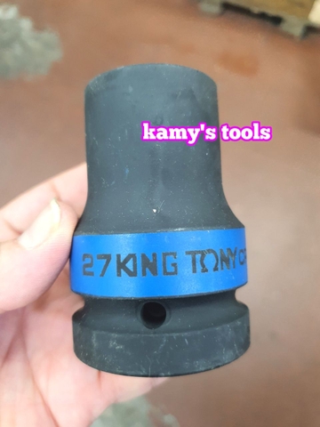 Đầu tuýp đầu khẩu đen dài lục giác dài 80mm Kingtony 1 inch 24mm 27mm 29mm 30mm 883524M 883527M 883529M 883530M