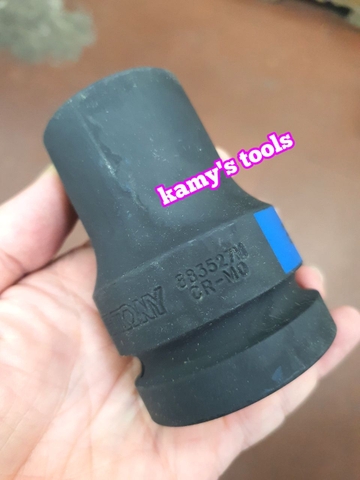 Đầu tuýp đầu khẩu đen dài lục giác dài 80mm Kingtony 1 inch 24mm 27mm 29mm 30mm 883524M 883527M 883529M 883530M