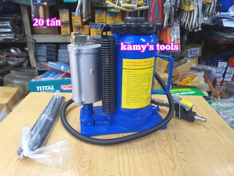 20 tấn Kích con đội thủy lực dùng hơi khí nén KM252342 265mm-515mm kamytools (đội hơi 20 tấn, kích hơi 20 tấn)
