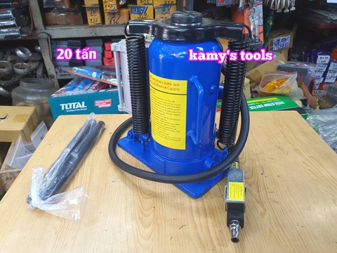 20 tấn Kích con đội thủy lực dùng hơi khí nén KM252342 265mm-515mm kamytools (đội hơi 20 tấn, kích hơi 20 tấn)