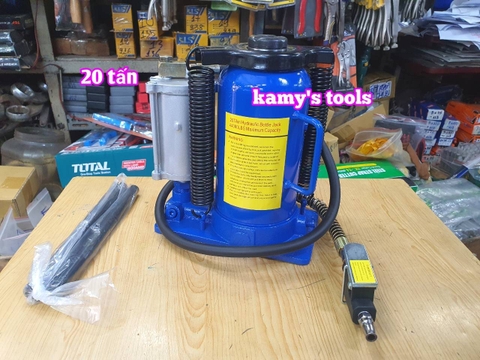 20 tấn Kích con đội thủy lực dùng hơi khí nén KM252342 265mm-515mm kamytools (đội hơi 20 tấn, kích hơi 20 tấn)