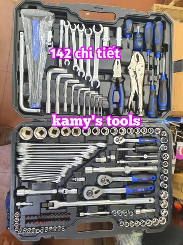 142 chi tiết bộ dụng cụ công cụ đồ nghề bộ tuýp đa năng 3 hệ 1/4 3/8 1/2 inch Yofe