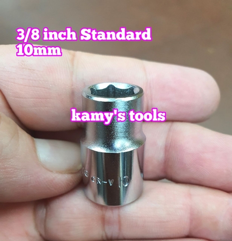 Đầu tuýp đầu khẩu ngắn 3/8 inch lục giác Standard chính hãng 8mm 10mm 12mm 13mm 14mm 17mm (lẻ từng cục)