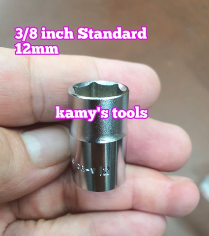 Đầu tuýp đầu khẩu ngắn 3/8 inch lục giác Standard chính hãng 8mm 10mm 12mm 13mm 14mm 17mm (lẻ từng cục)