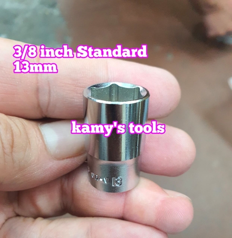 Đầu tuýp đầu khẩu ngắn 3/8 inch lục giác Standard chính hãng 8mm 10mm 12mm 13mm 14mm 17mm (lẻ từng cục)