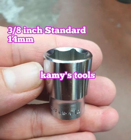 Đầu tuýp đầu khẩu ngắn 3/8 inch lục giác Standard chính hãng 8mm 10mm 12mm 13mm 14mm 17mm (lẻ từng cục)