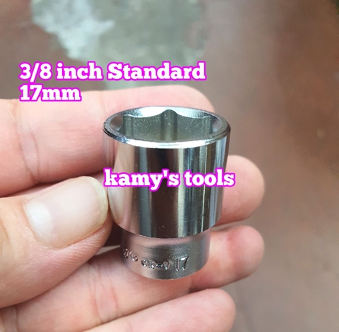 Đầu tuýp đầu khẩu ngắn 3/8 inch lục giác Standard chính hãng 8mm 10mm 12mm 13mm 14mm 17mm (lẻ từng cục)