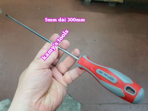 Tua vít bake dẹp kingtony ph1 5mm dài 300mm model 14210112 14220512, tô vít