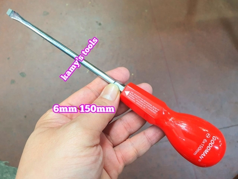 Tua vít bake dẹp Goodman 6mm Taiwan dài 38mm 100mm 150mm 200mm 250mm 300mm