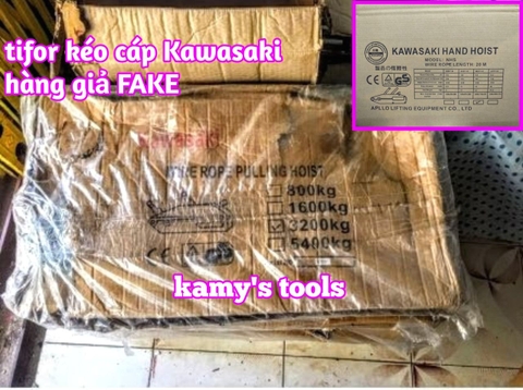 Tifor ti phô kéo cáp Kawasaki 1.6 tấn 3.2 tấn NHS-1600 NHS-3200 chính hãng