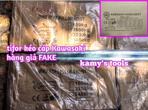 Tifor ti phô kéo cáp Kawasaki 1.6 tấn 3.2 tấn NHS-1600 NHS-3200 chính hãng