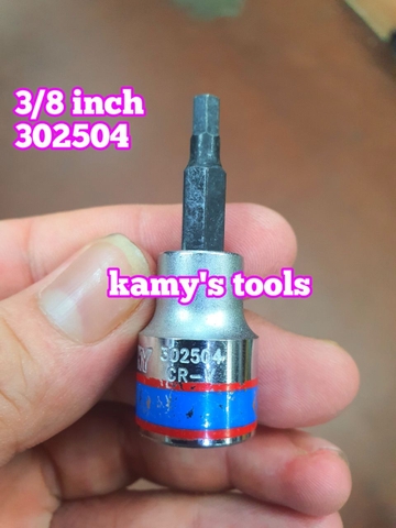 Đầu Khẩu Tuýp Lục Giác Lú Đầu 3/8 Inch Kingtony H3 H4 H5 H6 H7 H8 H10 H12 302503 302504 302505 302506 302508 302510 302512