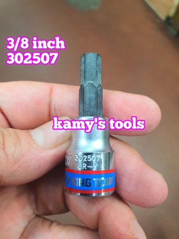 Đầu Khẩu Tuýp Lục Giác Lú Đầu 3/8 Inch Kingtony H3 H4 H5 H6 H7 H8 H10 H12 302503 302504 302505 302506 302508 302510 302512
