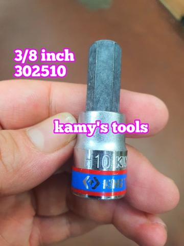 Đầu Khẩu Tuýp Lục Giác Lú Đầu 3/8 Inch Kingtony H3 H4 H5 H6 H7 H8 H10 H12 302503 302504 302505 302506 302508 302510 302512