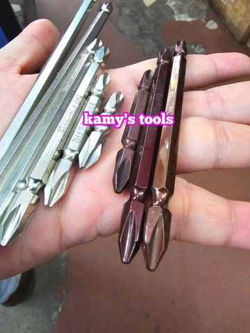 Mũi xiết bắn vít 2 đầu bake dẹp ph2 6mm đuôi 1/4 inch Standard dài 45mm 65mm 100mm 110mm 150mm 200mm 250mm (lẻ 1 cây)