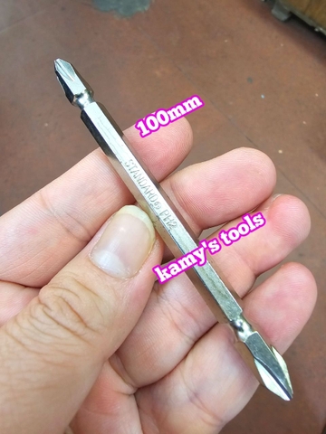 Mũi xiết bắn vít 2 đầu bake dẹp ph2 6mm đuôi 1/4 inch Standard dài 45mm 65mm 100mm 110mm 150mm 200mm 250mm (lẻ 1 cây)