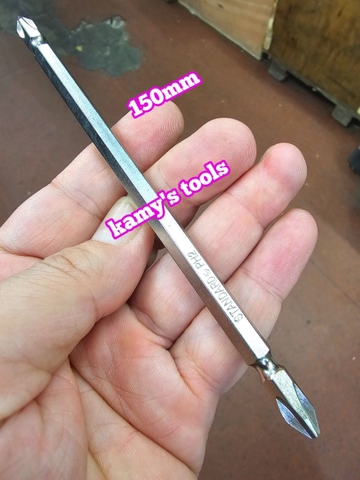 Mũi xiết bắn vít 2 đầu bake dẹp ph2 6mm đuôi 1/4 inch Standard dài 45mm 65mm 100mm 110mm 150mm 200mm 250mm (lẻ 1 cây)