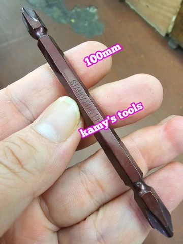 Mũi xiết bắn vít 2 đầu bake dẹp ph2 6mm đuôi 1/4 inch Standard dài 45mm 65mm 100mm 110mm 150mm 200mm 250mm (lẻ 1 cây)
