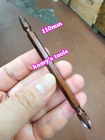 Mũi xiết bắn vít 2 đầu bake dẹp ph2 6mm đuôi 1/4 inch Standard dài 45mm 65mm 100mm 110mm 150mm 200mm 250mm (lẻ 1 cây)