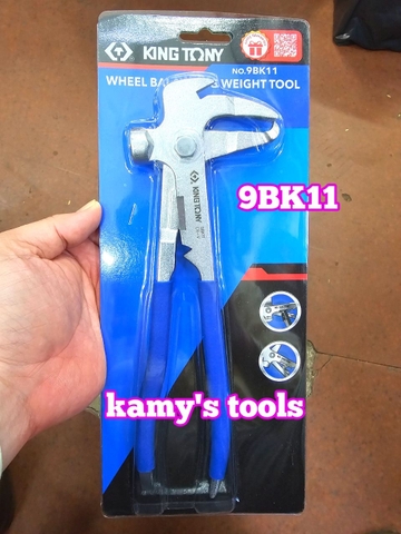 Kìm đầu búa tháo đóng chì cân mâm bánh xe model 9BK11 Kingtony, kềm đầu búa