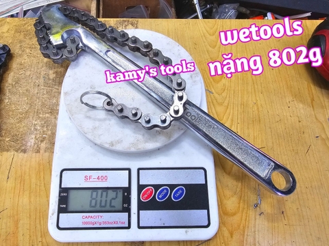 Cờ Lê Xích 12 inch Wetools Mở Được Ống 110mm và FQ 12" (Cảo Dây Xích 12”)