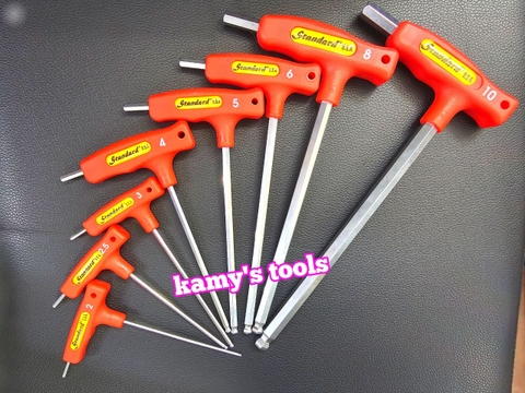 Lục Giác Chữ T Đầu Bi Standard 2mm 2.5mm 3mm 4mm 5mm 6mm 8mm 10mm