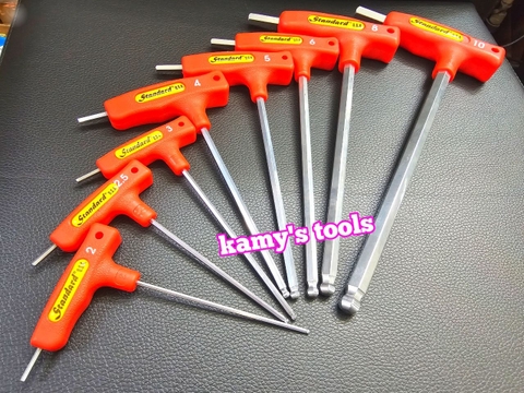 Lục Giác Chữ T Đầu Bi Standard 2mm 2.5mm 3mm 4mm 5mm 6mm 8mm 10mm