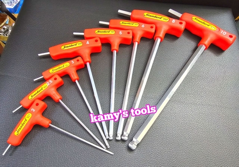 Lục Giác Chữ T Đầu Bi Standard 2mm 2.5mm 3mm 4mm 5mm 6mm 8mm 10mm