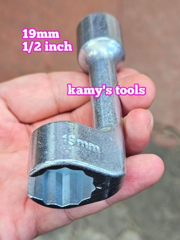 Cần điếu khẩu tuýp chẻ miệng mở ống dầu 1/2 inch dài 95mm 19mm kamytools