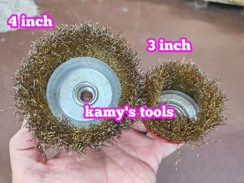 Chén cước 3 inch 75mm 4 inch 100mm loại dày tán M10x1.5 và M14x2.0