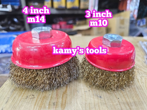 Chén cước 3 inch 75mm 4 inch 100mm loại dày tán M10x1.5 và M14x2.0