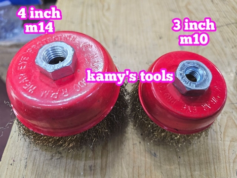 Chén cước 3 inch 75mm 4 inch 100mm loại dày tán M10x1.5 và M14x2.0