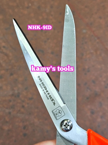 Kéo nguyễn đình cán nhựa dài 9 inch 225mm NHK-9ID thép không rỉ chính hãng nhơn hòa nguyễn đình