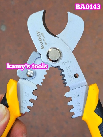 Kìm Cắt Dây Đa Năng 3 Trong 1 Buddy Ba0143 Và Ba0144, Rur R2350, Cắt Cáp, Tuốt Dây, Bấm Cos bán lẻ từng cây